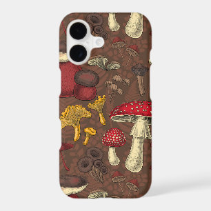 Champignons sauvages sur brun