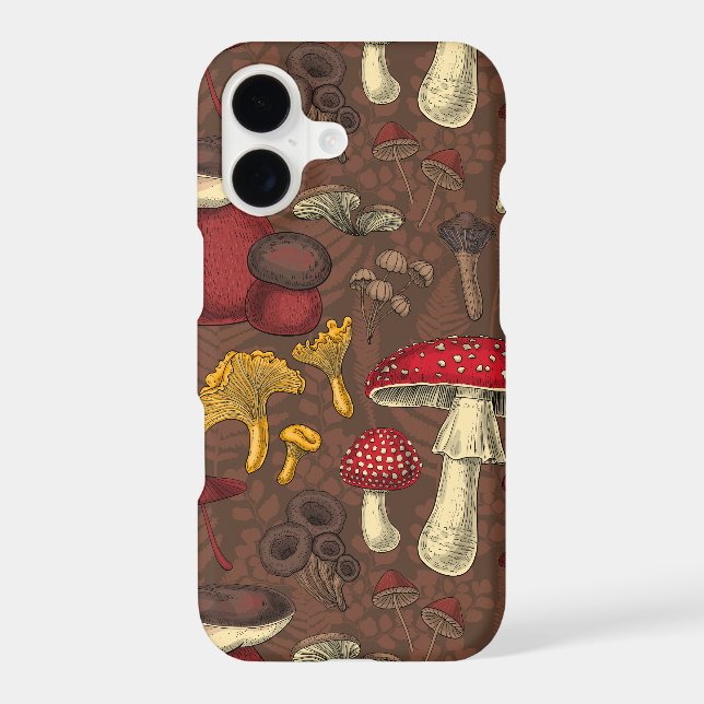 Champignons sauvages sur brun (Verso)