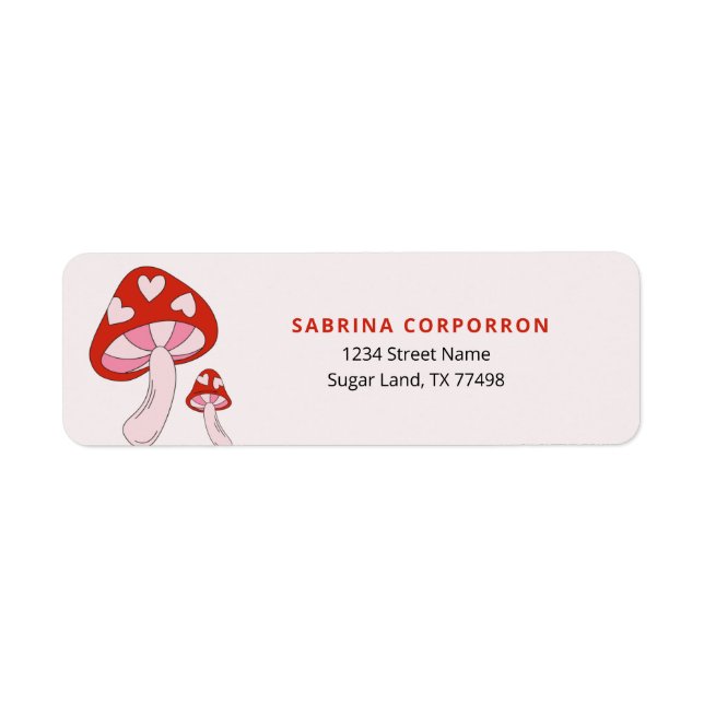 Champignons Whimsical rouge et rose (Devant)