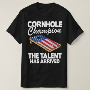 Champion American Flag Board Funny Cornhole T-Shirt