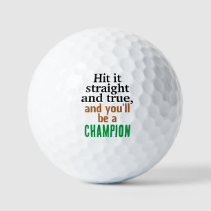 Champion Ball Quote   Engraved Golf Ball Prints 