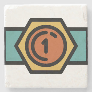 champion-belt stone coaster