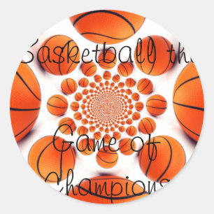 Champion Court Vision:  Basketball Game of Champs Classic Round Sticker