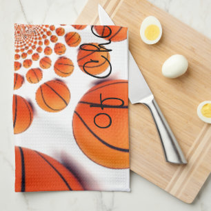 Champion Court Vision:  Basketball Game of Champs Kitchen Towel