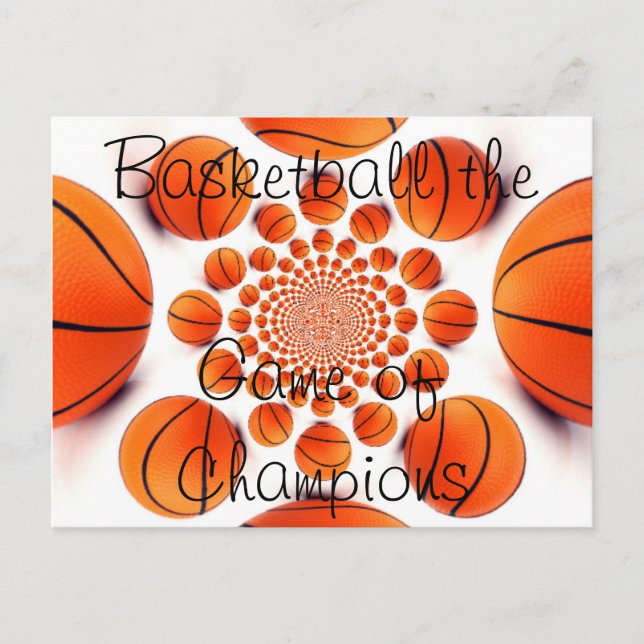 Champion Court Vision:  Basketball Game of Champs Postcard (Front)
