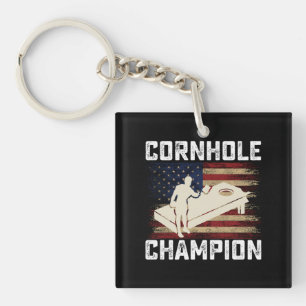 Champion de Cornhole Drapeau Américain USA 4 Juill