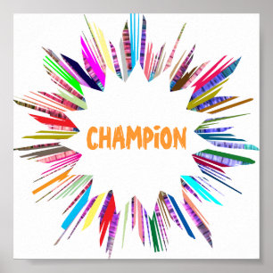 CHAMPION :  Edit text to your own Poster