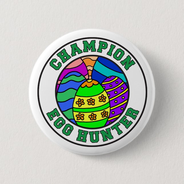 Champion Egg Hunter Easter Egg Hunt 2 Inch Round Button (Front)