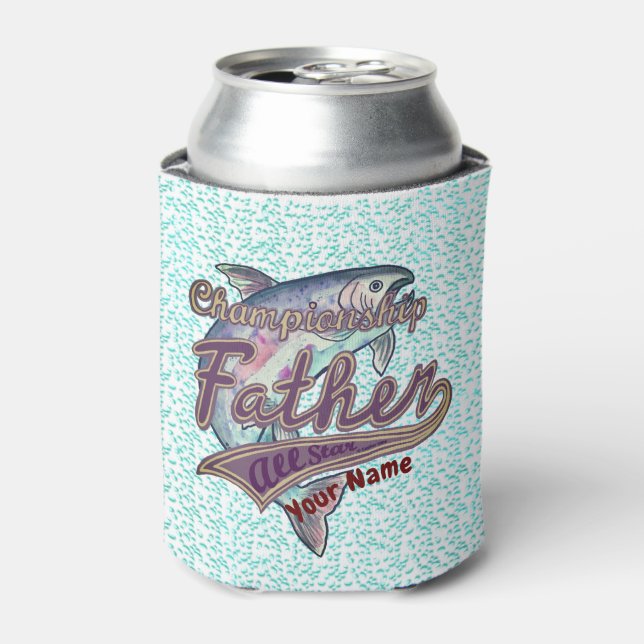 Champion Fishing Dad  Can Cooler (Can Front)