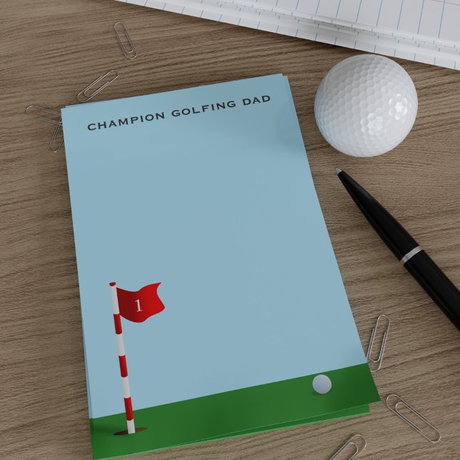 Champion Golfing Dad Blue and Green Post it Notes (Creator Uploaded)