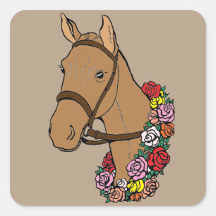 Champion Horse Square Sticker