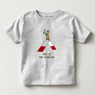 Champion king of the mountain dog agility funny toddler t-shirt
