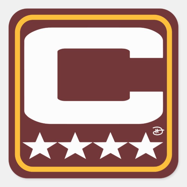Champion Patch - WAS Burgundy Sticker (Front)
