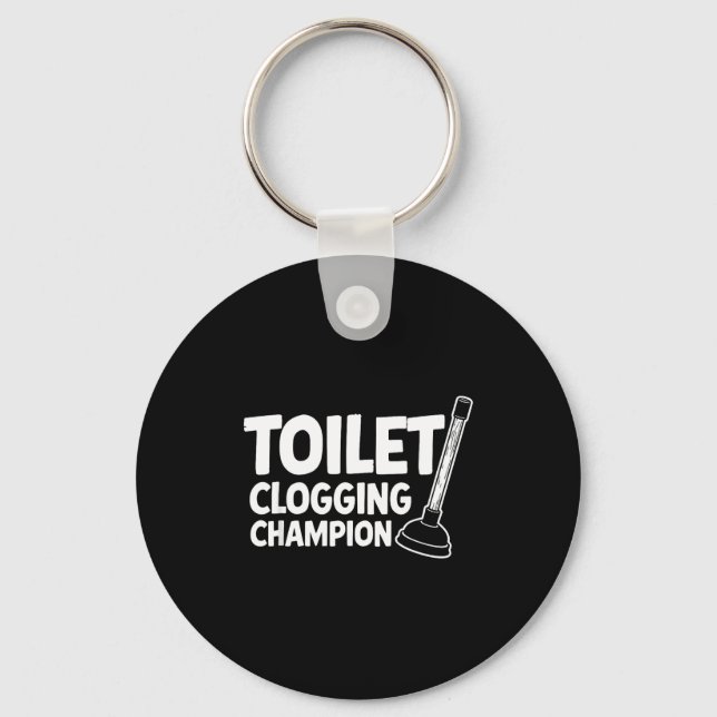 Champion Toilet Clogging World Keychain (Front)