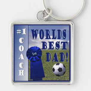 Champion - Worlds Best Dad & #1 Coach Keychain