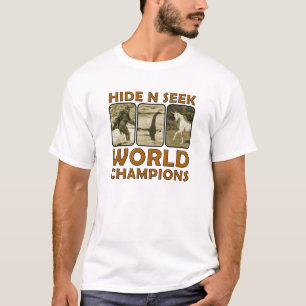 Champions du Monde de Cache-Cache T-shirt Drôle Bl
