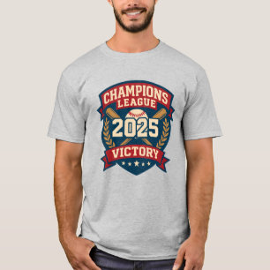 Champions League 2025 Baseball Victory Emblem T-Shirt