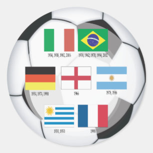 Champions of World Cup Classic Round Sticker