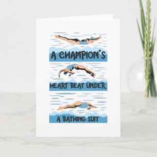 Champions Swimmer - Bathing Suit Card