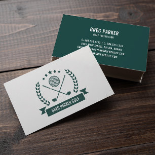 Championship Logo Golf Pro or Instructor Business Card