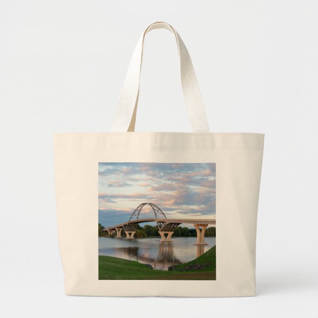 Champlain Bridge Large Tote Bag (Front)