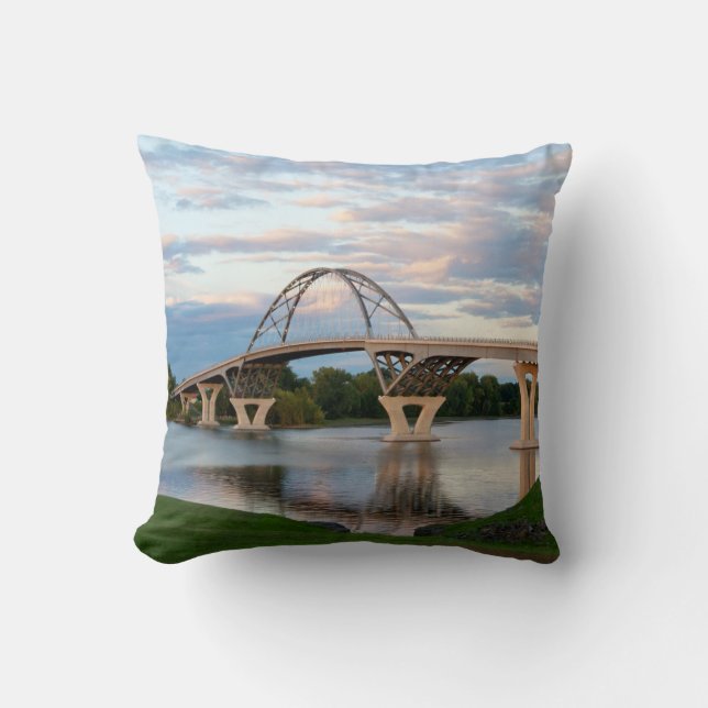Champlain Bridge Throw Pillow (Front)