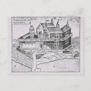 Champlain's View of Quebec Postcard