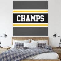 CHAMPS Athletic Orange Black White Grey Stripes