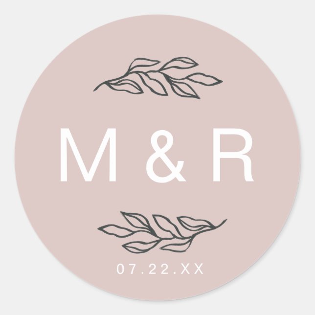 Champs de rêve brouillés | Sticker Monogramme Flor (Devant)