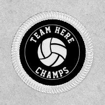 Champs de volley-ball noir et blanc, nom de l'équi