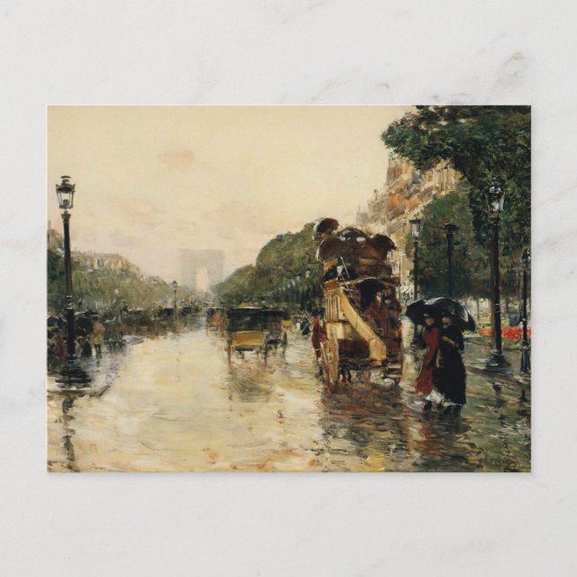 Champs Elysee, Hassam Post Card (Front)