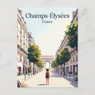 Champs-Élysées France Postcard