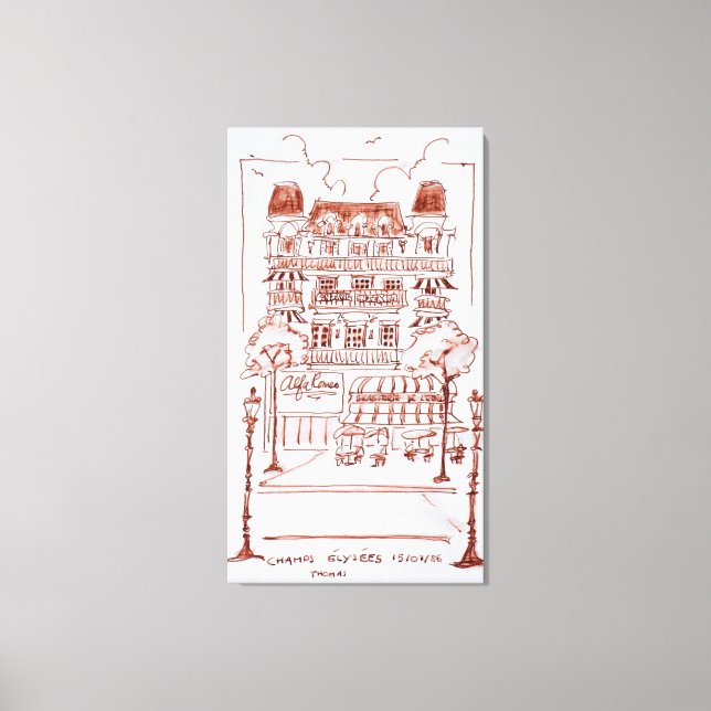 Champs Elysees | Paris, France Canvas Print (Front)