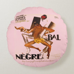 "Champs Elysees" Round Pillow