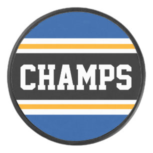 CHAMPS Fun Bold Blue Black Yellow Racing Stripes