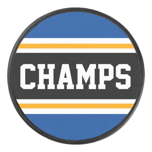CHAMPS Fun Bold Blue Black Yellow Racing Stripes (Devant)