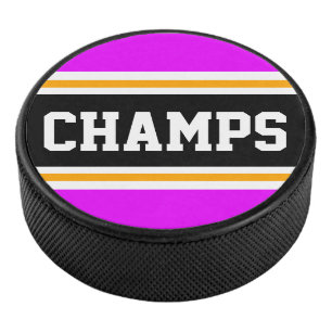 CHAMPS Fun Bright Rose Black Yellow Racing Stripes