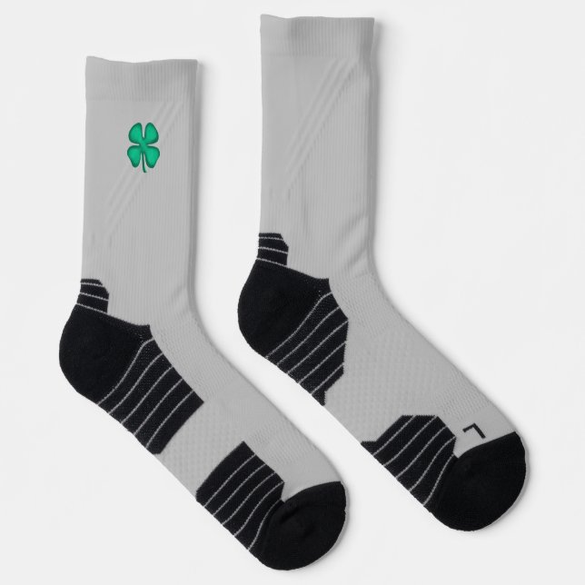 Chance 4 feuilles irlandais Clover gris chaussette (Droite)