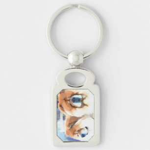 CHANCE & CHLOE heARTdog chow Keychain
