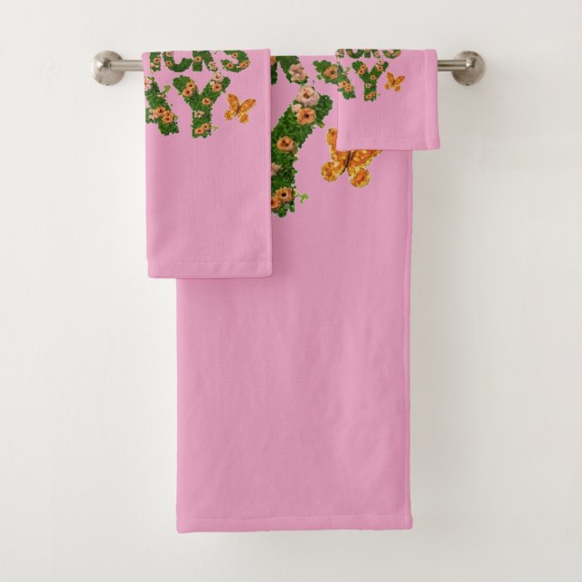 Chance florissante : Serviette rose florale St. Pa (En situation)