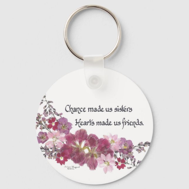 Chance Made Us Sisters Gifts Keychain (Front)