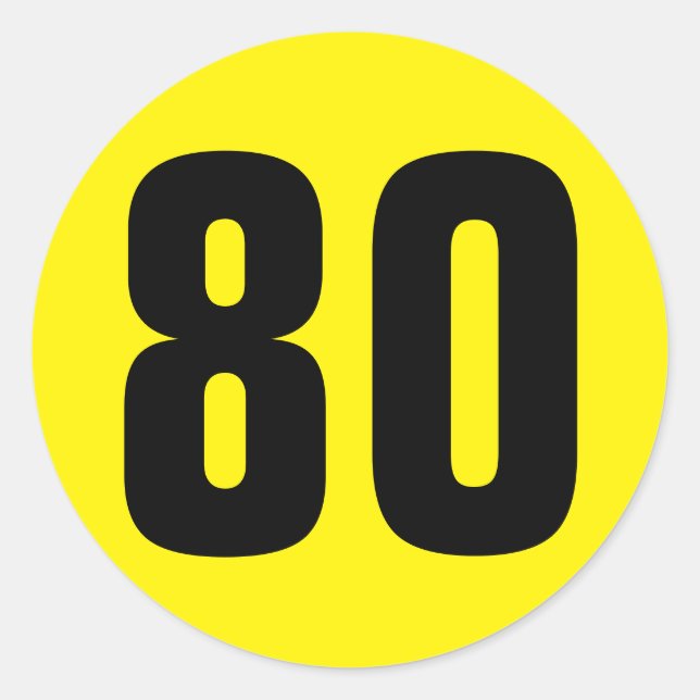 chance numbered classic round sticker (Front)