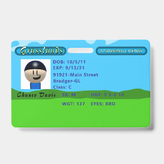 Chance's Stunning License Badge