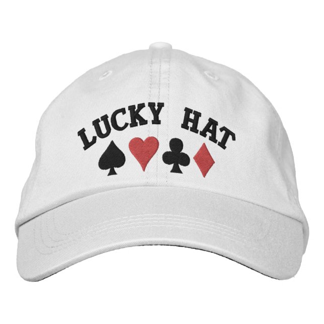 Chanceux Casquette Jouer Carte Convient Baseball B (Devant)