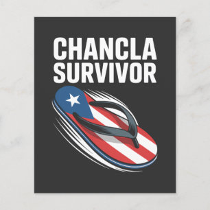 chancla survivor funny spanish joke flyer