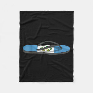 Chancla Survivor Guatemala Funny Guatemalan Flag  Fleece Blanket