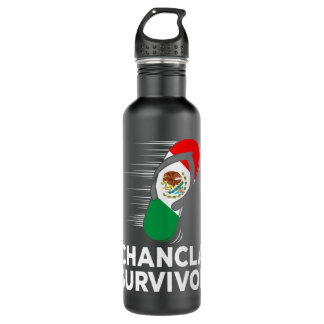Chancla Survivor Mexico Funny Mexican Flag Joke Gi 710 Ml Water Bottle