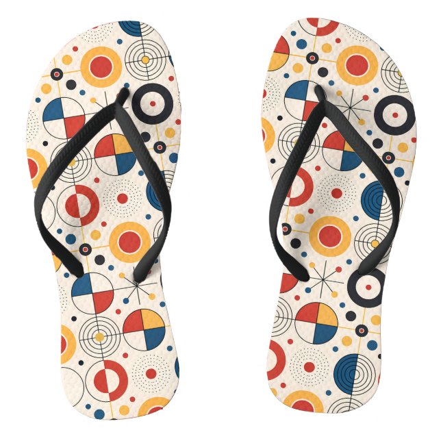Chanclas Geometric Design Flip Flops (Footbed)