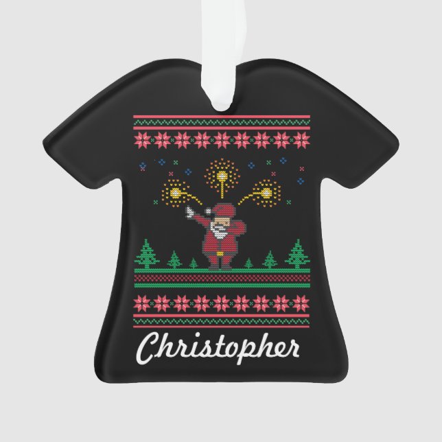 Chandail de Noël moche Dabbing Père Noël (devant)