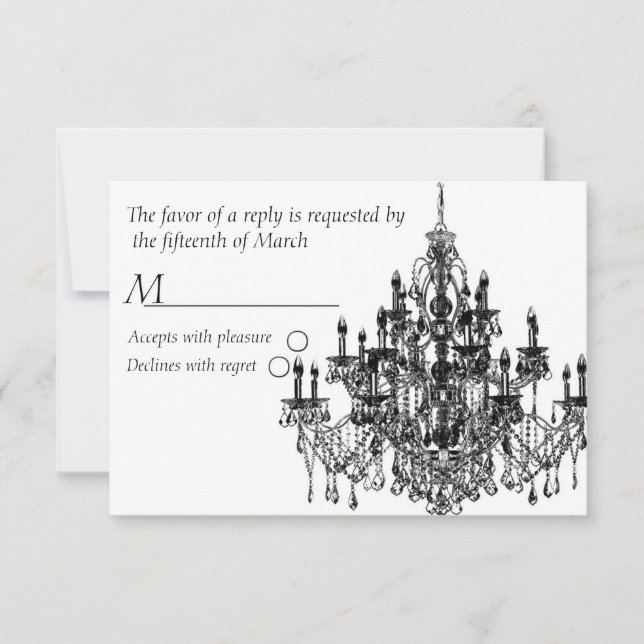 Chandee Amore' rsvp card-black Card (Front)